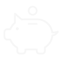 icon of a piggy bank - saving