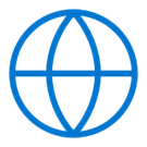 icon of a globe representing the global market and tax servicing.