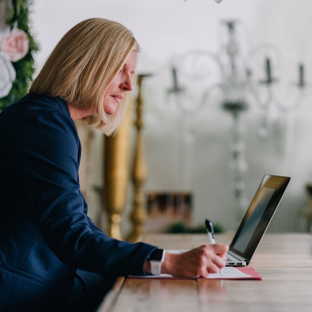 Financial professional reviewing information gathered from using Principal's ESOP assessment tool to determine if an ESOP was the right fit for their client's succession planning needs.