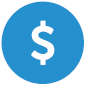 Dollar sign image for fee levelization.