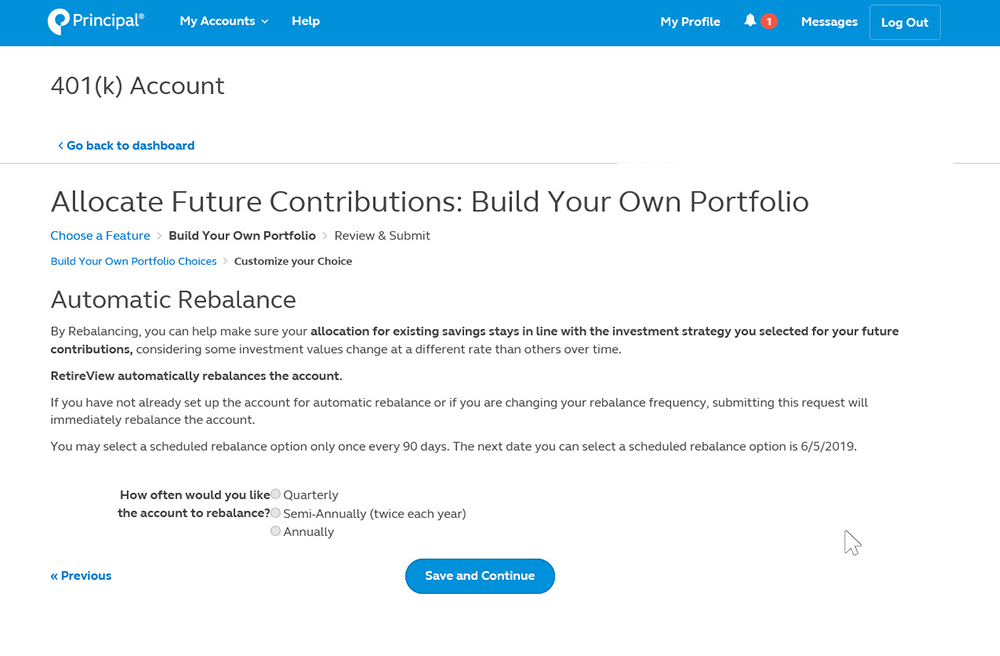 Moving example of how to confirm your automatic rebalance for contributions 