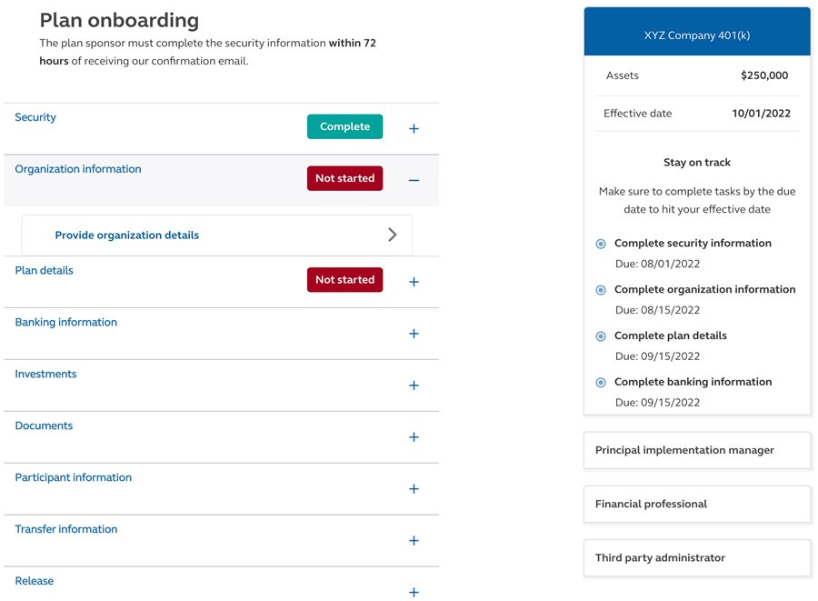 Animation providing more information of Trust and Custody report categories within a Principal Custody Solutions account.