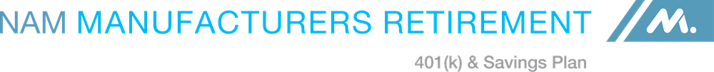 The NAM manufacturers retirement 401(k) savings plan logo in full color