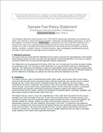 Sample fee policy statement: thumbnail image of sample fee policy statement