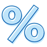 icon representing a percentage sign