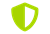 Green shield icon representing support and safety